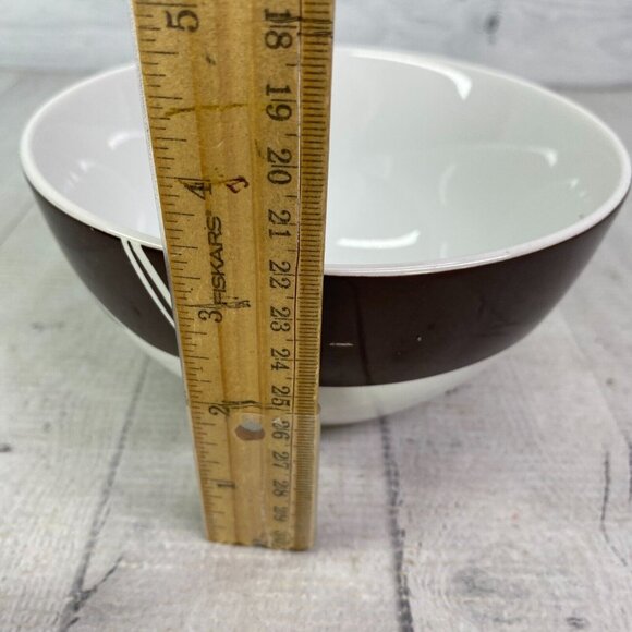 Home Target DUSK Brown Geometric Leaves White Stoneware Soup Cereal Bowls  Set 2 - Picture 10 of 16